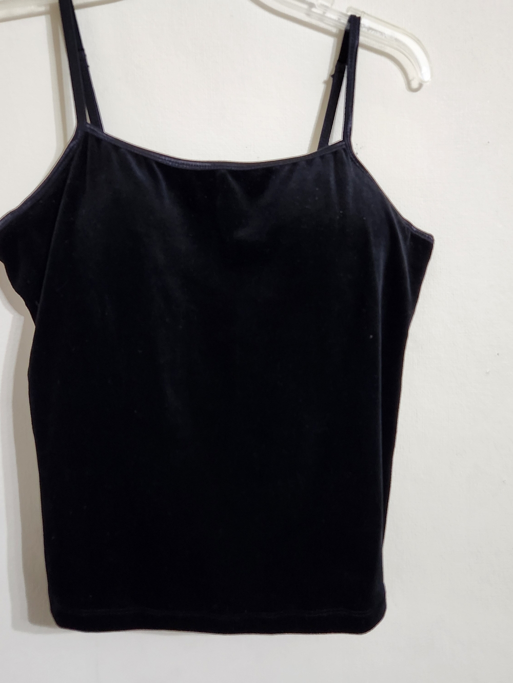 Vintage Style & Co. Black Velvet Spaghetti Strap Camisole